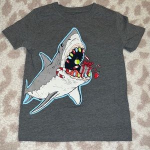 Shark Christmas Themed Short Sleeve T-shirt